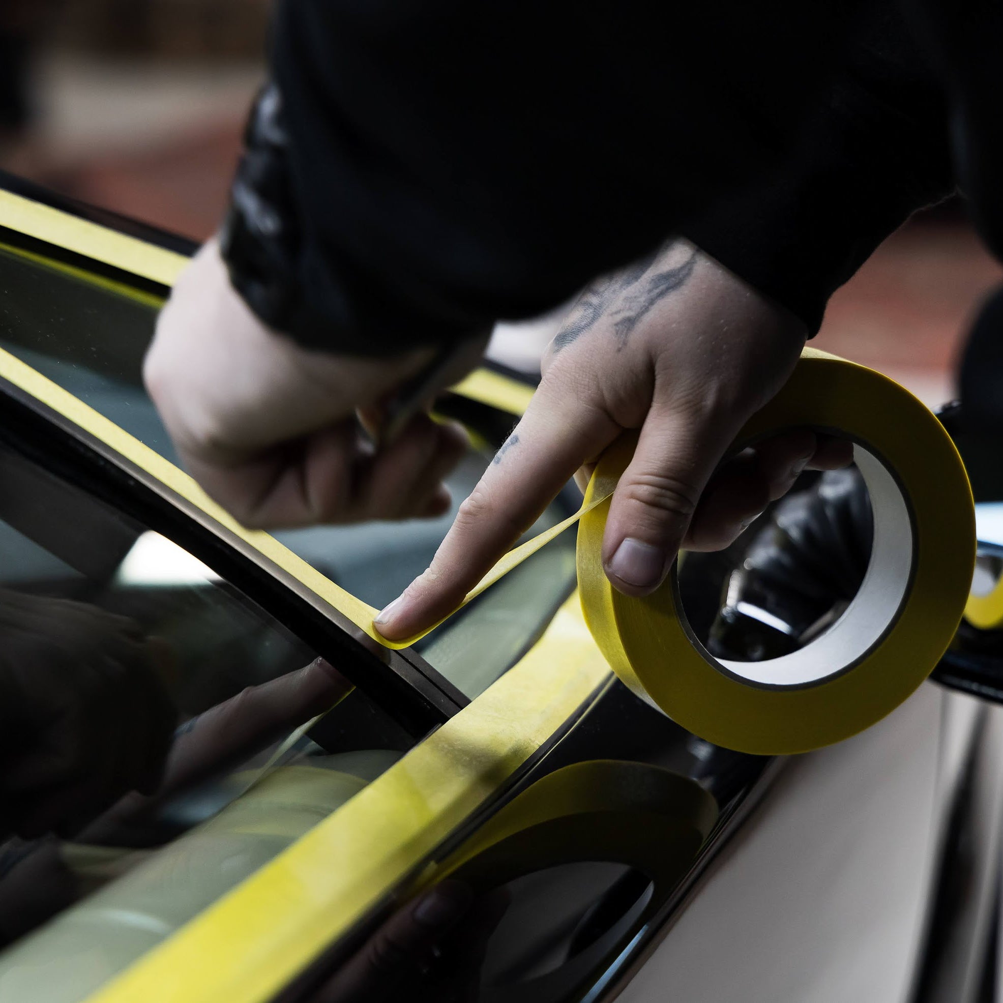 Using Masking Tape on Car