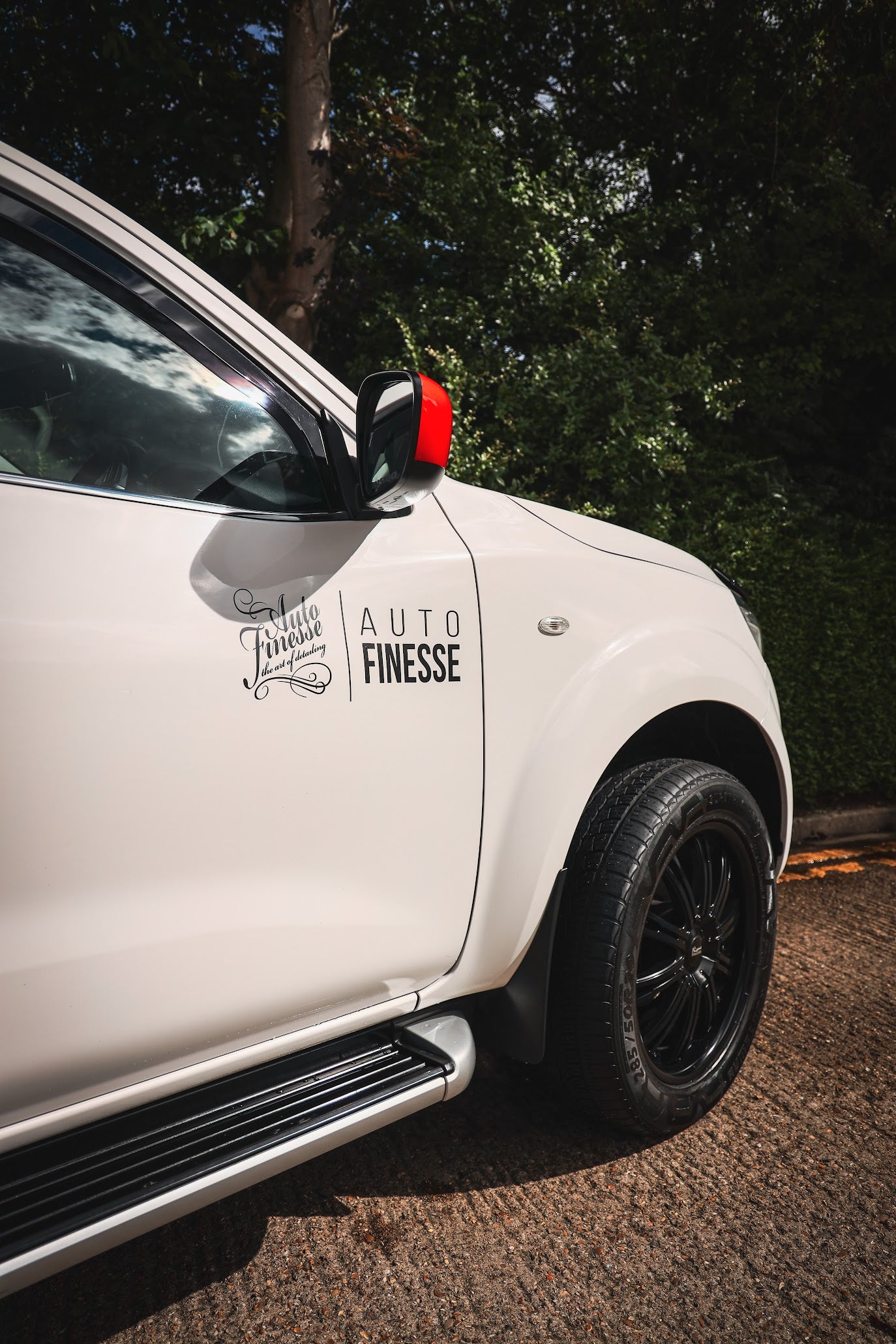 Auto Finesse | Stylish Auto Finesse® Double Stack Decal | Black &amp; White