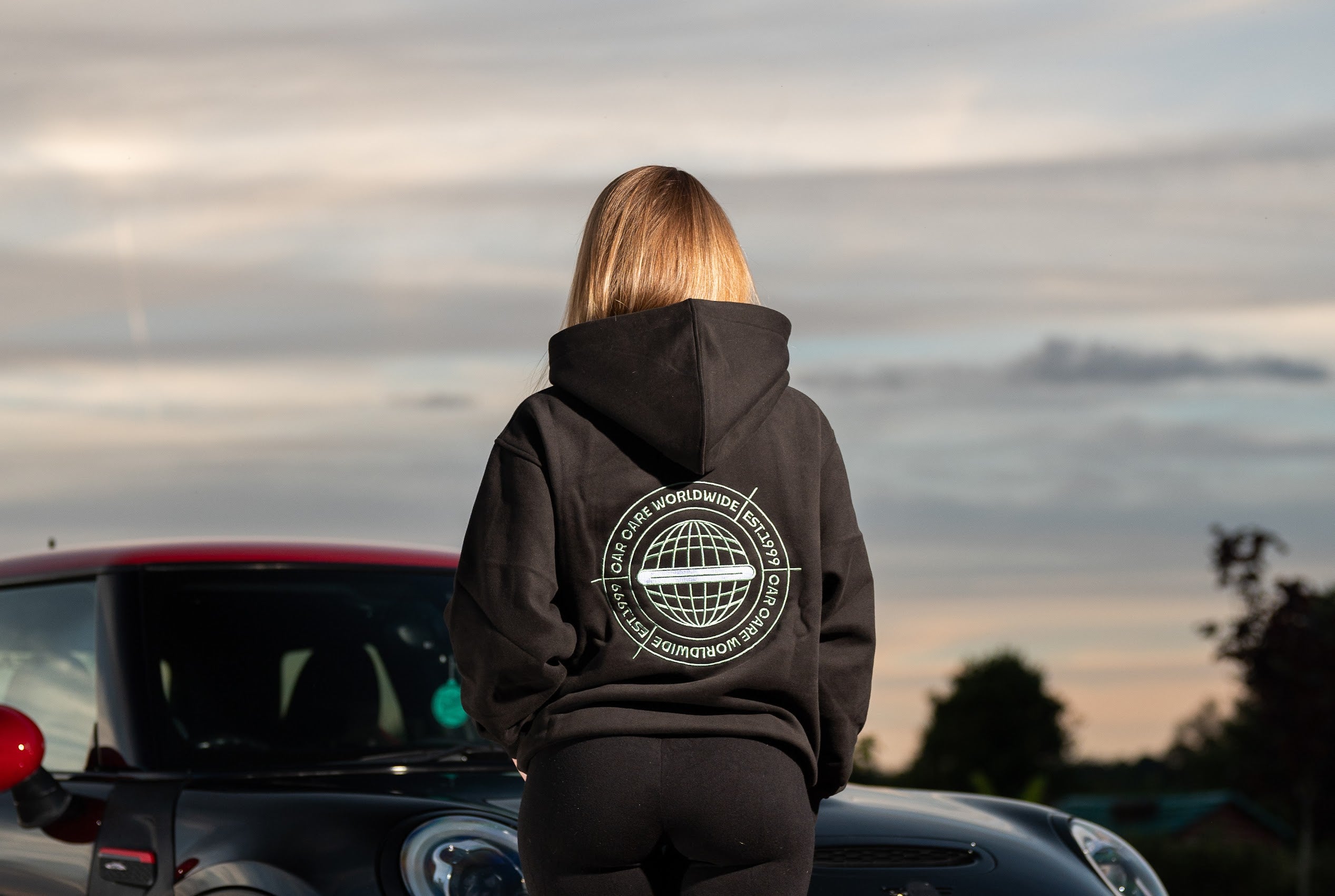 Car Care Worldwide Hoodie Oversize Premium Black Hoodie