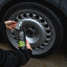 Essentials Collection_ Satin Tyre Dressing _in use