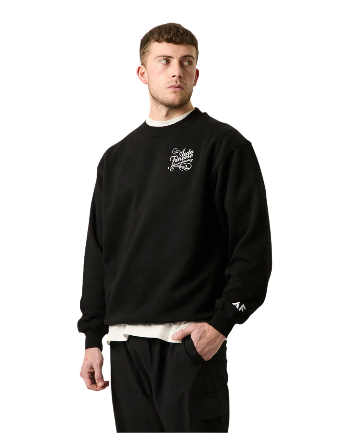 Oversized Signature Logo Crew Neck