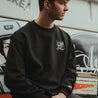 Oversized Signature Logo Crew Neck_ Man Wearing Frontside