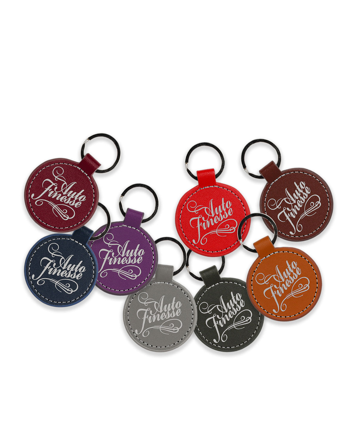 Round Leather Key Rings