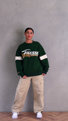 Finesse Racing Crew Neck_ Woman Portrait